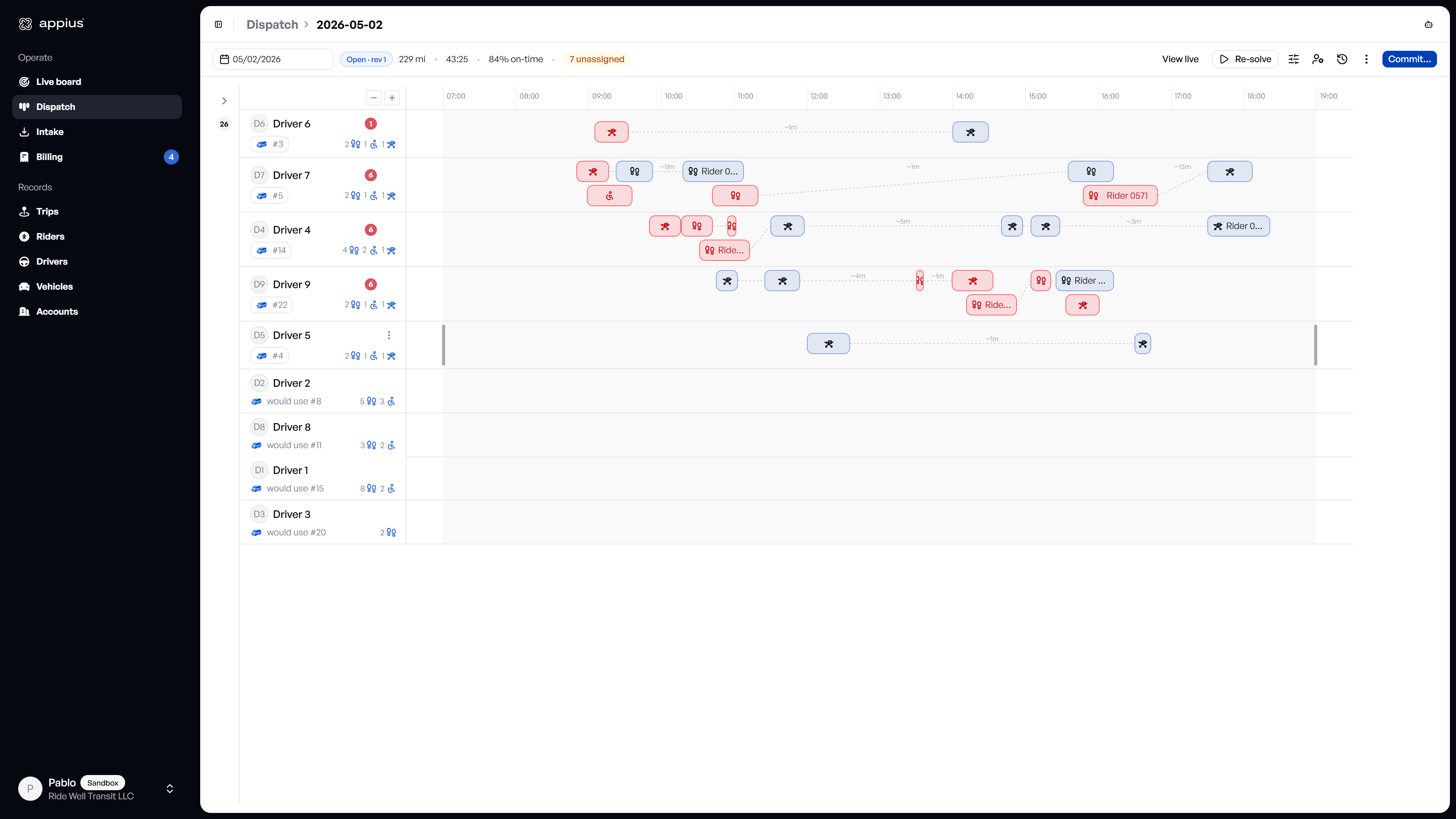 Dispatcher web app